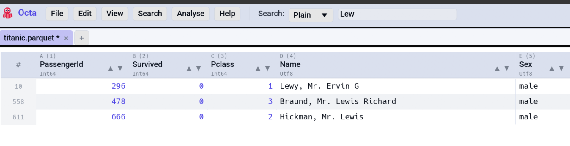 Search toolbar